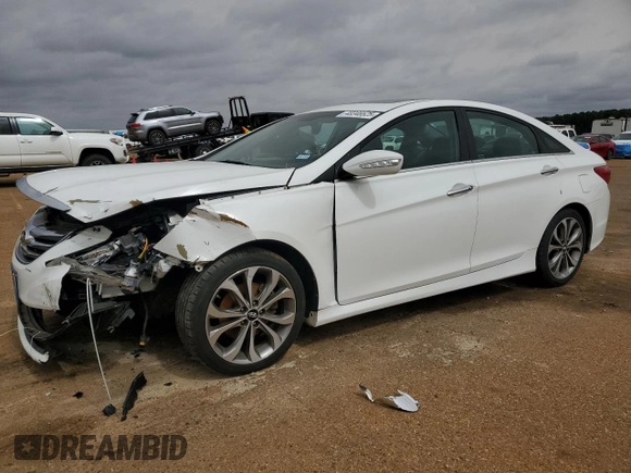2014 Hyundai Sonata Limited with VIN 5NPEC4AB7EH818369, listed as a Copart auction lot 48346525 with 139,255 mi miles and Salvage Title. Bid and sale history available at DreamBid. Image 1.