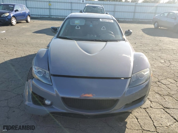 2007 Mazda RX-8 Touring with VIN JM1FE173770208369, listed as a Copart auction lot 80247224 with 138,384 mi miles and Salvage Title. Bid and sale history available at carsss.com. Image 5.