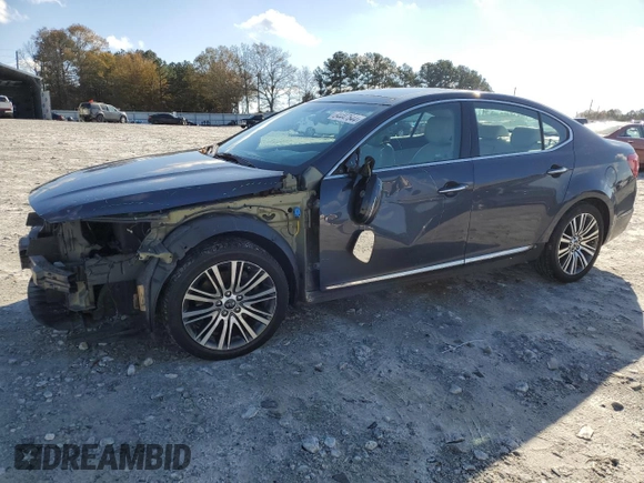 2014 Kia Cadenza Premium with VIN KNALN4D78E5146151, listed as a Copart auction lot 84447644 with 109,833 mi miles and Salvage Title. Bid and sale history available at carsss.com. Image 1.