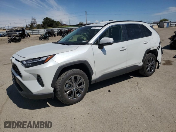 2024 Toyota RAV4 Hybrid XLE Premium with VIN JTMB6RFV7RJ042011, listed as a Copart auction lot 53667735 with 20,846 mi miles and Salvage Title. Bid and sale history available at carsss.com. Image 1.