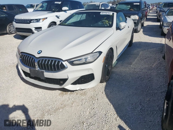 2020 BMW 8 Series 840i with VIN WBADZ4C09LCE18957, listed as a Copart auction lot 62238762 with 0 mi miles. Bid and sale history available at carsss.com. Image 2.