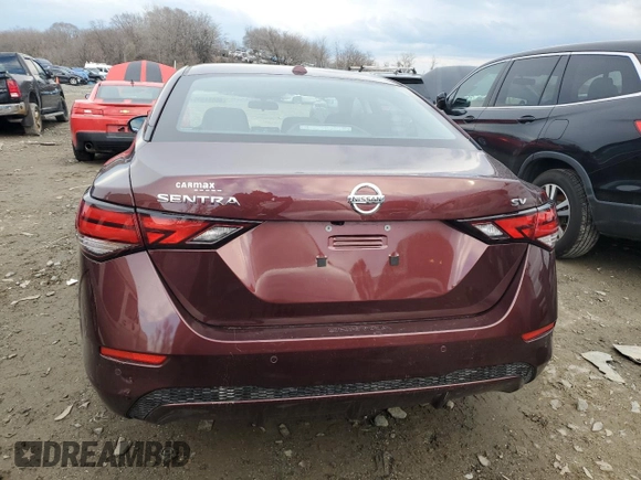 2023 Nissan Sentra SV with VIN 3N1AB8CV0PY323441, listed as a Copart auction lot 46884395 with 7,246 mi miles and Salvage Title. Bid and sale history available at carsss.com. Image 6.