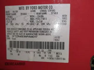 2009 Ford Ranger XLT with VIN 1FTZR45E99PA44317, listed as a IAAI auction lot 41368749 with 227,530 mi miles. Bid and sale history available at carsss.com. Image 9.