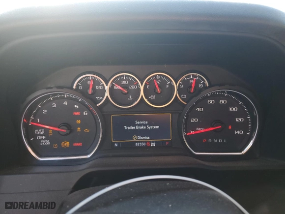 2020 Chevrolet Silverado 1500 LT with VIN 1GCUYDED6LZ190903, listed as a Copart auction lot 84626884 with 82,550 mi miles and Salvage Title. Bid and sale history available at carsss.com. Image 9.