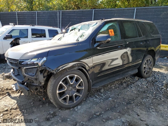 2021 Chevrolet Tahoe RST with VIN 1GNSKRKT6MR420062, listed as a Copart auction lot 74708984 with 49,551 mi miles and Salvage Title. Bid and sale history available at carsss.com. Image 1.