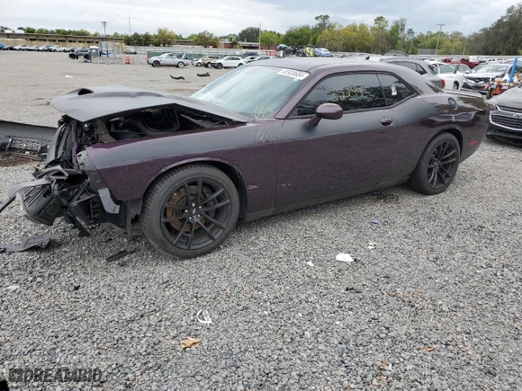 2021 Dodge Challenger R/T Scat Pack Widebody with VIN 2C3CDZFJ0MH586517, listed as a Copart auction lot 45920684 with 35,244 mi miles and Salvage Title. Bid and sale history available at carsss.com. Image 1.