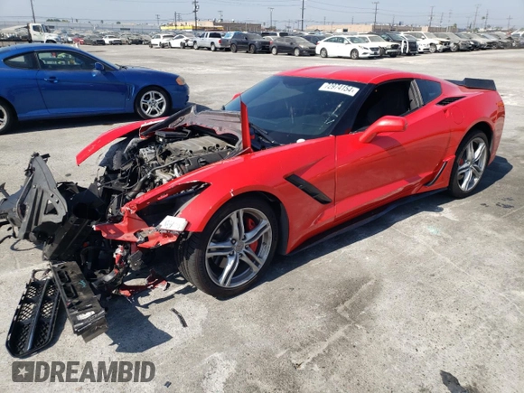 2017 Chevrolet Corvette 1LT with VIN 1G1YB2D7XH5101361, listed as a Copart auction lot 72974154 with 0 mi miles and Salvage Title. Bid and sale history available at carsss.com. Image 1.