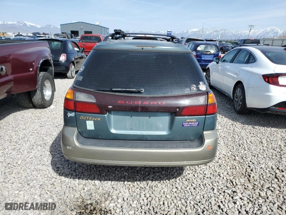 2001 Subaru Legacy Wagon Outback H6 L.L. Bean Edition with VIN 4S3BH806317663009, listed as a Copart auction lot 52252515 with 147,492 mi miles and Salvage Title. Bid and sale history available at carsss.com. Image 6.