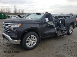 2024 Chevrolet Silverado 1500 LTZ with VIN 1GCUDGE85RZ334062, listed as a Copart auction lot 82443594 with Not Provided miles and Salvage Title. Bid and sale history available at DreamBid. Image 1.