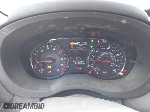 2018 Subaru WRX with VIN JF1VA1A60J9838849, listed as a IAAI auction lot 42018997 with 154,288 mi miles and . Bid and sale history available at DreamBid. Image 7.