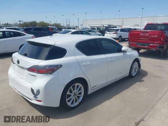 2012 Lexus CT CT 200h with VIN JTHKD5BH6C2094938, listed as a IAAI auction lot 41823429 with 164,485 mi miles and . Bid and sale history available at carsss.com. Image 4.