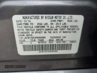 2015 Infiniti Q50 Premium z VIN JN1BV7AR3FM392685, wystawiony jako Copart lot #63233075 z przebiegiem 71 164 mil mil oraz Szkoda całkowita • Salvage title. Historia ofert i sprzedaży dostępna na DreamBid. Obrazek 13.
