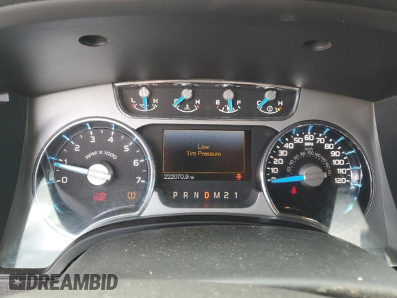 2013 Ford F-150 XL with VIN 1FTFW1EF8DFC90423, listed as a Copart auction lot 60133315 with 222,070 mi miles and Salvage title. Bid and sale history available at DreamBid. Image 9.