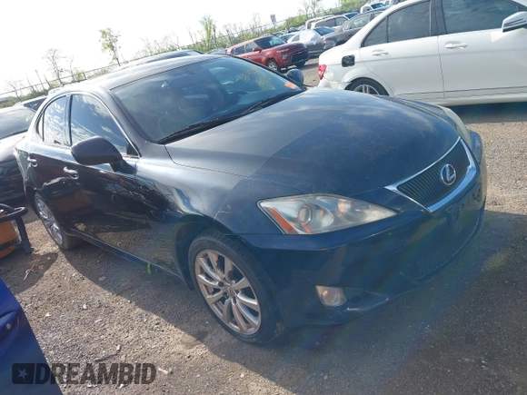 2008 Lexus IS 250 with VIN JTHCK262082023191, listed as a IAAI auction lot 42142085 with 227,697 mi miles. Bid and sale history available at carsss.com. Image 1.