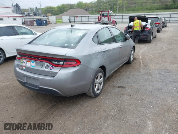 2015 Dodge Dart SXT with VIN 1C3CDFBB3FD315187, listed as a IAAI auction lot 42164138 with 170,165 mi miles. Bid and sale history available at carsss.com. Image 4.
