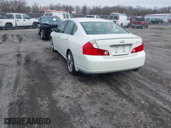 2007 Infiniti M45 Sdn with VIN JNKBY01E57M401878, listed as a IAAI auction lot 41518784 with 84,309 mi miles. Bid and sale history available at carsss.com. Image 3.