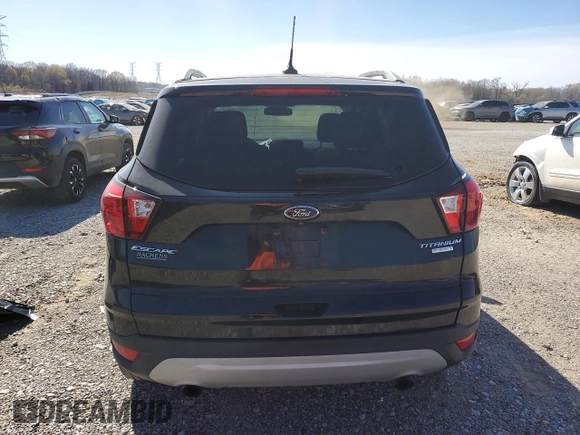 2019 Ford Escape Titanium with VIN 1FMCU0J94KUB81464, listed as a Copart auction lot 50370615 with 72,598 mi miles and Salvage title. Bid and sale history available at DreamBid. Image 6.