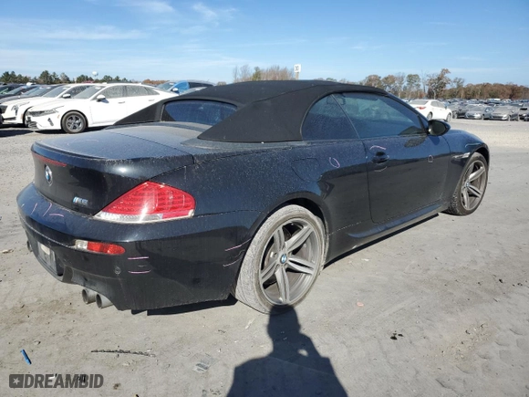 2007 BMW 6 Series M6 with VIN WBSEK93547CY78866, listed as a Copart auction lot 78612424 with 79,740 mi miles and Salvage Title. Bid and sale history available at carsss.com. Image 3.