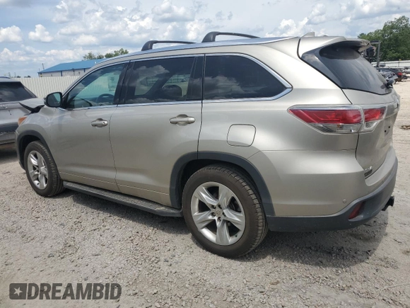 2014 Toyota Highlander Limited with VIN 5TDYKRFHXES037401, listed as a Copart auction lot 63814895 with 156,508 mi miles and Clean title. Bid and sale history available at DreamBid. Image 2.