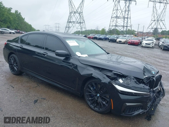2021 BMW 7 Series 740i with VIN WBA7T2C0XMCF73506, listed as a IAAI auction lot 42335145 with 35,838 mi miles and . Bid and sale history available at DreamBid. Image 1.