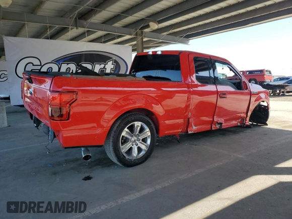 2018 Ford F-150 XL with VIN 1FTEX1CP8JKF82029, listed as a Copart auction lot 55521375 with 90,475 mi miles and Salvage title. Bid and sale history available at DreamBid. Image 3.