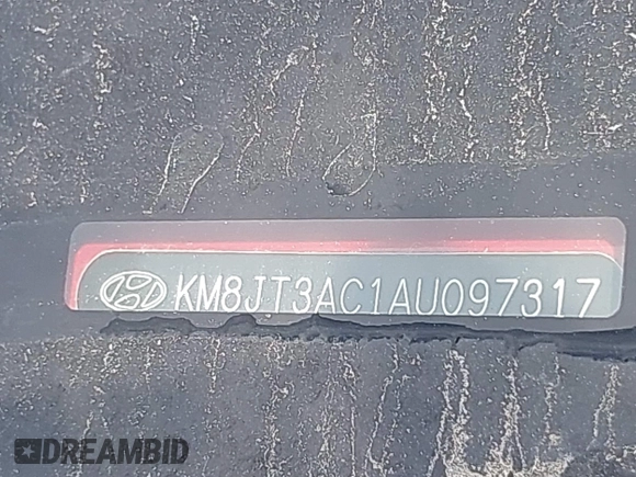 2010 Hyundai Tucson GLS with VIN KM8JT3AC1AU097317, listed as a IAAI auction lot 41758296 with 108,695 mi miles and . Bid and sale history available at DreamBid. Image 9.
