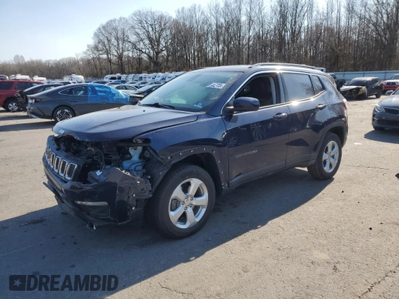 2019 Jeep Compass Latitude with VIN 3C4NJDBB2KT697055, listed as a Copart auction lot 48926585 with 31,892 mi miles and Salvage Title. Bid and sale history available at carsss.com. Image 1.