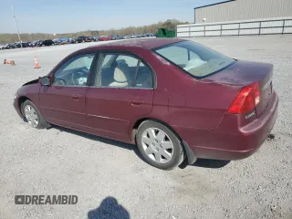 2002 Honda Civic EX with VIN 1HGES26792L063844, listed as a Copart auction lot 51217485 with 188,770 mi miles and Salvage Title. Bid and sale history available at DreamBid. Image 2.