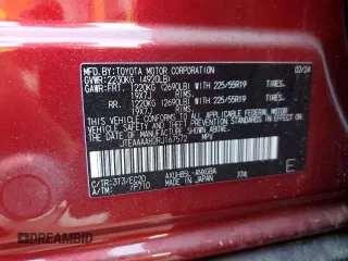 2024 Toyota Venza LE with VIN JTEAAAAH2RJ167572, listed as a Copart auction lot 68595804 with 12,195 mi miles and Salvage Title. Bid and sale history available at carsss.com. Image 15.