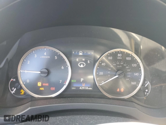 2020 Lexus IS 300 with VIN JTHD81F20L5041484, listed as a Copart auction lot 47020385 with 42,918 mi miles and Salvage title. Bid and sale history available at DreamBid. Image 9.
