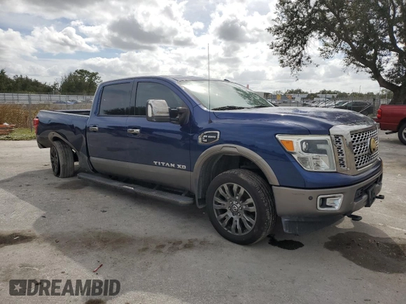2016 Nissan Titan XD Platinum Reserve with VIN 1N6BA1F25GN503098, listed as a Copart auction lot 79867324 with 92,467 mi miles and Salvage Title. Bid and sale history available at carsss.com. Image 4.