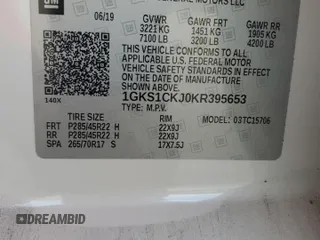 2019 GMC Yukon Denali with VIN 1GKS1CKJ0KR395653, listed as a Copart auction lot 79501764 with 0 mi miles and Salvage Title. Bid and sale history available at carsss.com. Image 14.