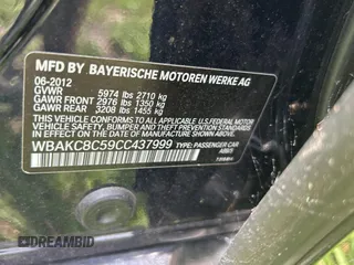 2012 BMW 7 Series 750Li xDrive z VIN WBAKC8C59CC437999, wystawiony jako Copart lot #59036005 z przebiegiem 145 420 mil mil oraz Tytuł czysty. Historia ofert i sprzedaży dostępna na DreamBid. Obrazek 10.