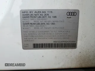 2016 Audi SQ5 Premium Plus with VIN WA1CCAFP0GA083894, listed as a Copart auction lot 50152095 with 72,560 mi miles and Salvage Title. Bid and sale history available at carsss.com. Image 15.