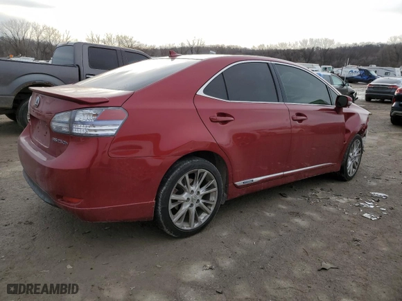 2010 Lexus HS 250h with VIN JTHBB1BA4A2013112, listed as a Copart auction lot 46405175 with NaN miles and Salvage Title. Bid and sale history available at carsss.com. Image 3.