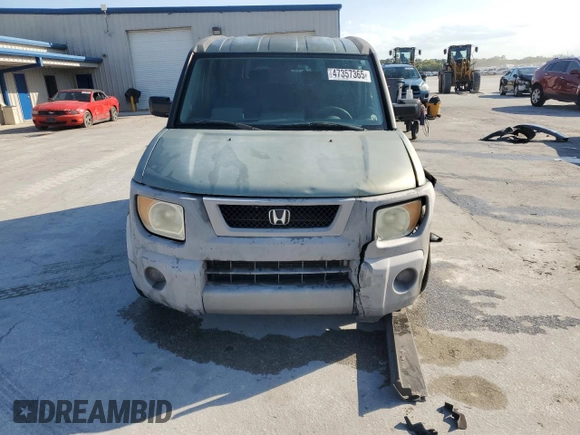 2004 Honda Element EX with VIN 5J6YH18604L015722, listed as a Copart auction lot 47357365 with 263,982 mi miles and Salvage Title. Bid and sale history available at DreamBid. Image 5.