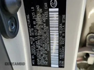 2019 Lexus ES 350 z VIN 58ABZ1B16KU005228, wystawiony jako Copart lot #52109465 z przebiegiem 49 719 mil mil oraz Szkoda całkowita • Salvage title. Historia ofert i sprzedaży dostępna na DreamBid. Obrazek 13.