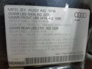 2017 Audi allroad A4 Premium with VIN WA17NAF40HA079928, listed as a Copart auction lot 44864813 with 97,421 mi miles and . Bid and sale history available at DreamBid. Image 13.