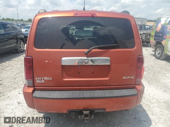 2007 Dodge Nitro SLT with VIN 1D8GU58K57W691685, listed as a Copart auction lot 65847875 with 204,934 mi miles and Clean title. Bid and sale history available at DreamBid. Image 6.