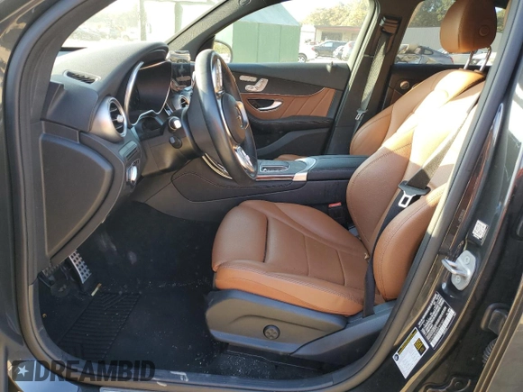 2021 Mercedes-Benz GLC with VIN W1N0J8EB8MF891527, listed as a Copart auction lot 77092154 with 31,496 mi miles and Salvage Title. Bid and sale history available at carsss.com. Image 7.