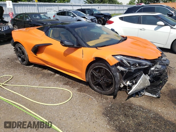2022 Chevrolet Corvette 3LT with VIN 1G1YC3D49N5108242, listed as a Copart auction lot 60241433 with 22,235 mi miles. Bid and sale history available at carsss.com. Image 4.