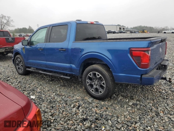 2024 Ford F-150 STX with VIN 1FTEW2KP1RFA60745, listed as a Copart auction lot 43377715 with 15,781 mi miles and Salvage Title. Bid and sale history available at carsss.com. Image 2.