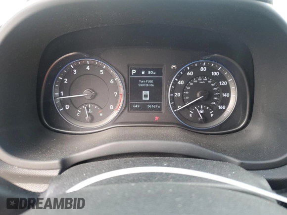 2021 Hyundai Kona SE z VIN KM8K1CAA2MU646536, wystawiony jako Copart lot #55553755 z przebiegiem 36 167 mil mil oraz Szkoda całkowita • Salvage title. Historia ofert i sprzedaży dostępna na DreamBid. Obrazek 9.