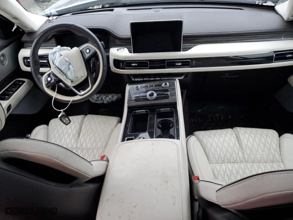 2022 Lincoln Aviator Black Label with VIN 5LM5J9XC1NGL00001, listed as a Copart auction lot 83459664 with 0 mi miles and Salvage Title. Bid and sale history available at carsss.com. Image 8.