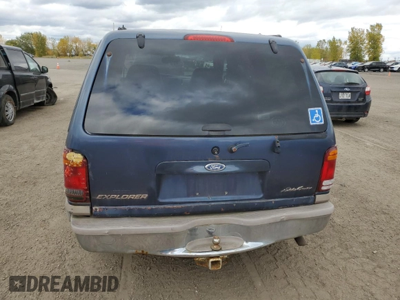 2000 Ford Explorer Eddie Bauer with VIN 1FMZU74E4YZA75510, listed as a Copart auction lot 75601964 with 196,180 mi miles and Salvage title. Bid and sale history available at DreamBid. Image 6.