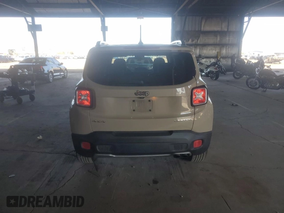 2016 Jeep Renegade Limited with VIN ZACCJBDT5GPC68282, listed as a Copart auction lot 60294775 with 120,641 mi miles and Clean title. Bid and sale history available at DreamBid. Image 6.