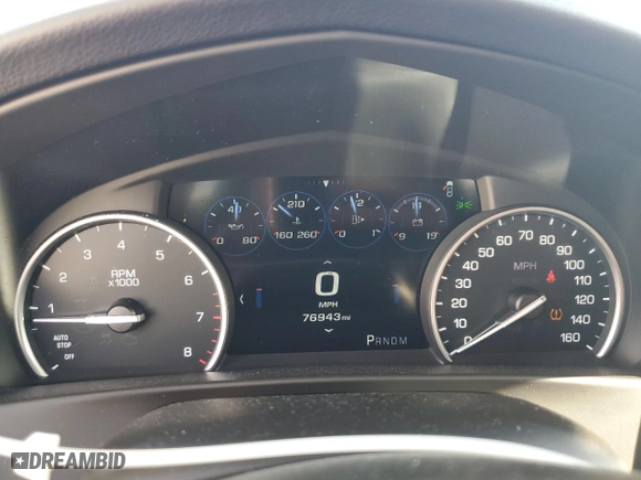 2016 Cadillac CT6 Luxury AWD with VIN 1G6KD5RS5GU158385, listed as a Copart auction lot 85603314 with 76,943 mi miles and Non Repairable. Bid and sale history available at carsss.com. Image 9.