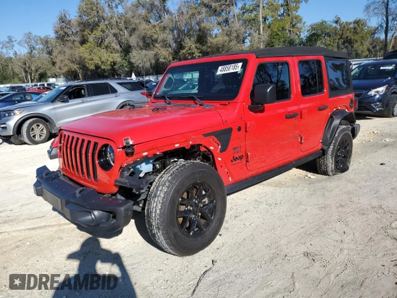 2023 Jeep Wrangler Sport with VIN 1C4HJXDG0PW578994, listed as a Copart auction lot 48858185 with 25,866 mi miles and Salvage Title. Bid and sale history available at DreamBid. Image 1.