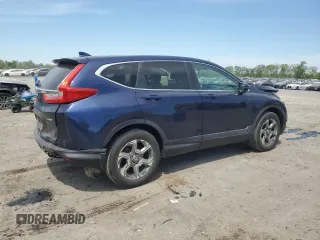 2017 Honda CR-V EX-L with VIN 2HKRW2H83HH622134, listed as a Copart auction lot 54159345 with 125,102 mi miles and Salvage Title. Bid and sale history available at carsss.com. Image 3.