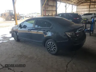 2013 Honda Civic LX with VIN 2HGFB2F52DH509724, listed as a Copart auction lot 54109225 with 109,034 mi miles and Salvage Title. Bid and sale history available at DreamBid. Image 2.